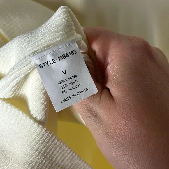 Monday Swimwear Camerelle Dress in Ivory Knit Rib - Picture 8 of 10